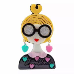 GEEKY CHIC STYLE-Quirky Artsy Chic Style- Preppy Retro Vintage Vibe Style Brooch